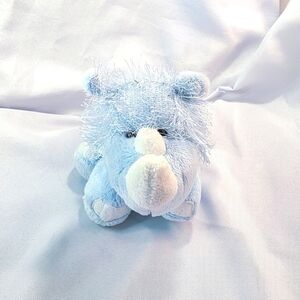 Webkinz Blue Rhino Plush Stuffed Toy HM196 Ganz Fuzzy Eyelash No Code 9 Inch